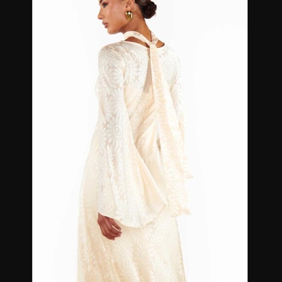 Show Me Your Mumu Sarah Dress in Cream Daisy Burnout - Picture 2 of 13